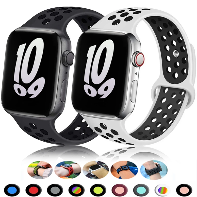 애플 워치 밴드용 스포츠 스트랩, 통기성 팔찌, iWatch 시리즈 10, 9, 8, 7, 6, SE, 5, 3, 울트라 2, 49mm, 46mm, 44mm, 40mm, 42-38-41mm, 45mm title=애플 워치 밴드용 스포츠 스트랩, 통기성 팔찌, iWatch 시리즈 10, 9, 8, 7, 6, SE, 5, 3, 울트라 2, 49mm, 46mm, 44mm, 40mm, 42-38-41mm, 45mm 
