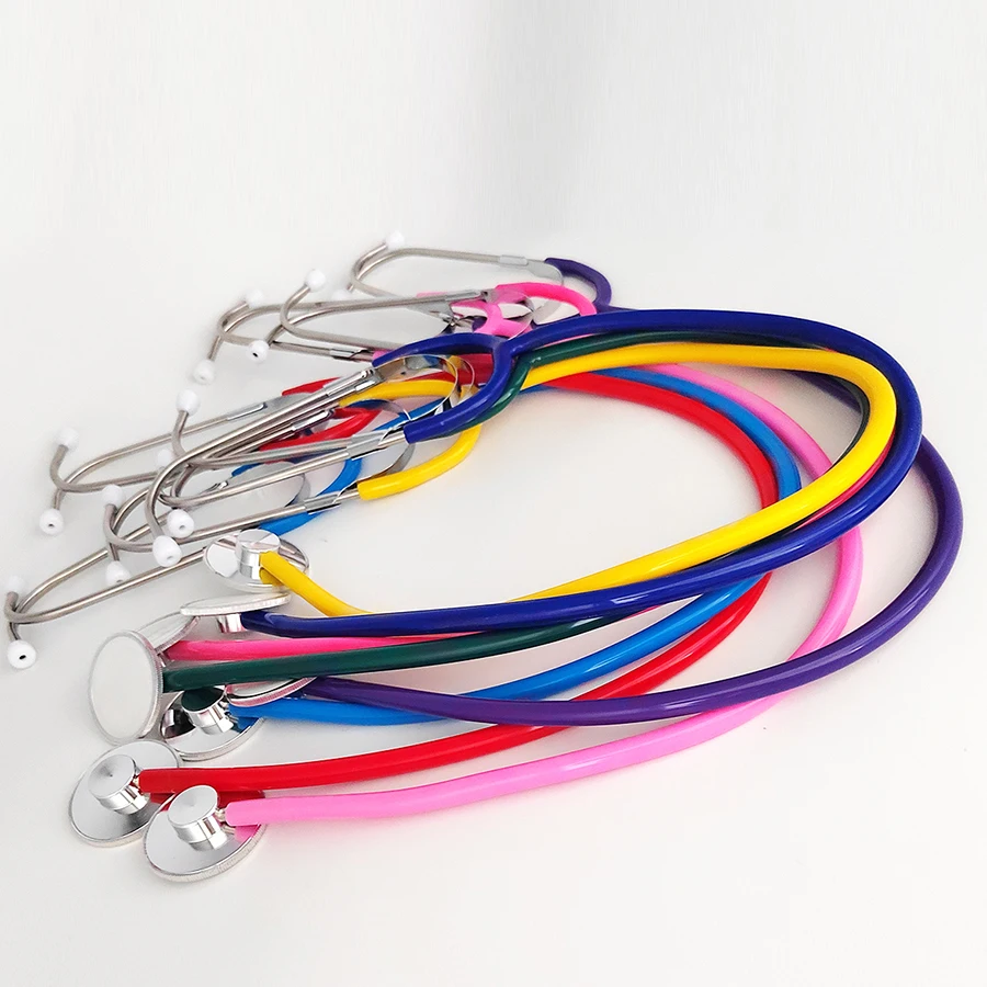 휴대용 의료 청진기 클래식 단일 헤드 의료 심장학 의사 전문 Estetoscopio 간호사 학생 청진기