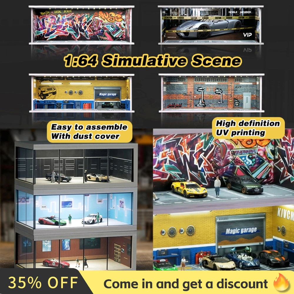 1/64 모델 주차 공간 조명이 있는 자동차 주차 공간 시뮬레이션 장식 장면(피규어 및 자동차는 포함되지 않음) title=1/64 모델 주차 공간 조명이 있는 자동차 주차 공간 시뮬레이션 장식 장면(피규어 및 자동차는 포함되지 않음)