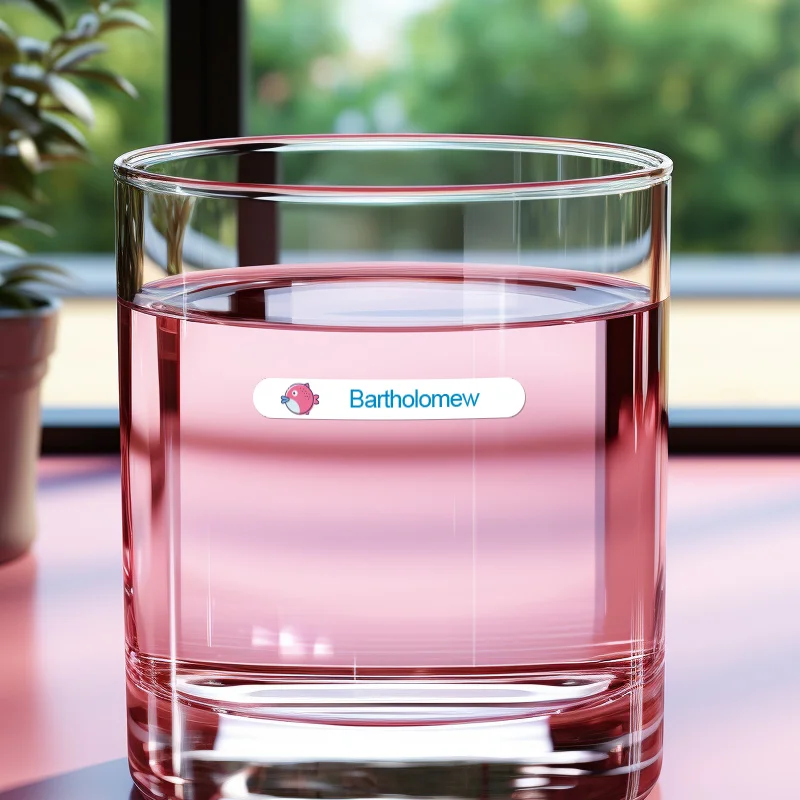 물병, 컵, 펜 및 어린이 문구 투명 방수에 대한 개인화 된 다채로운 라벨 사용자 정의 이름 스티커