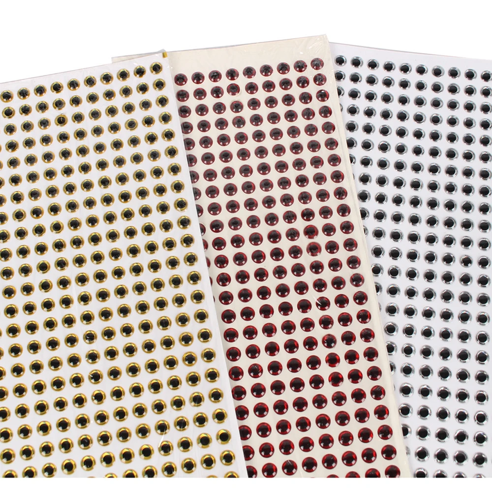 시뮬레이션 플라이 낚시 미노우 인공 물고기 DIY 눈 낚시 태클, 홀로그램 3D, 3mm, 4mm, 5mm, 6mm, 100 개/로트