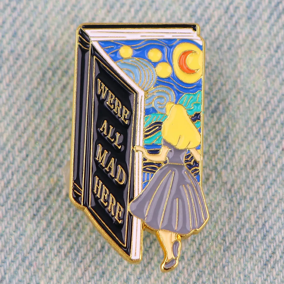 여성을위한 별이 빛나는 하늘 브로치 동화 소녀 에나멜 핀 배지 배낭을위한 옷깃 핀 아트 쥬얼리 의류 액세서리 선물