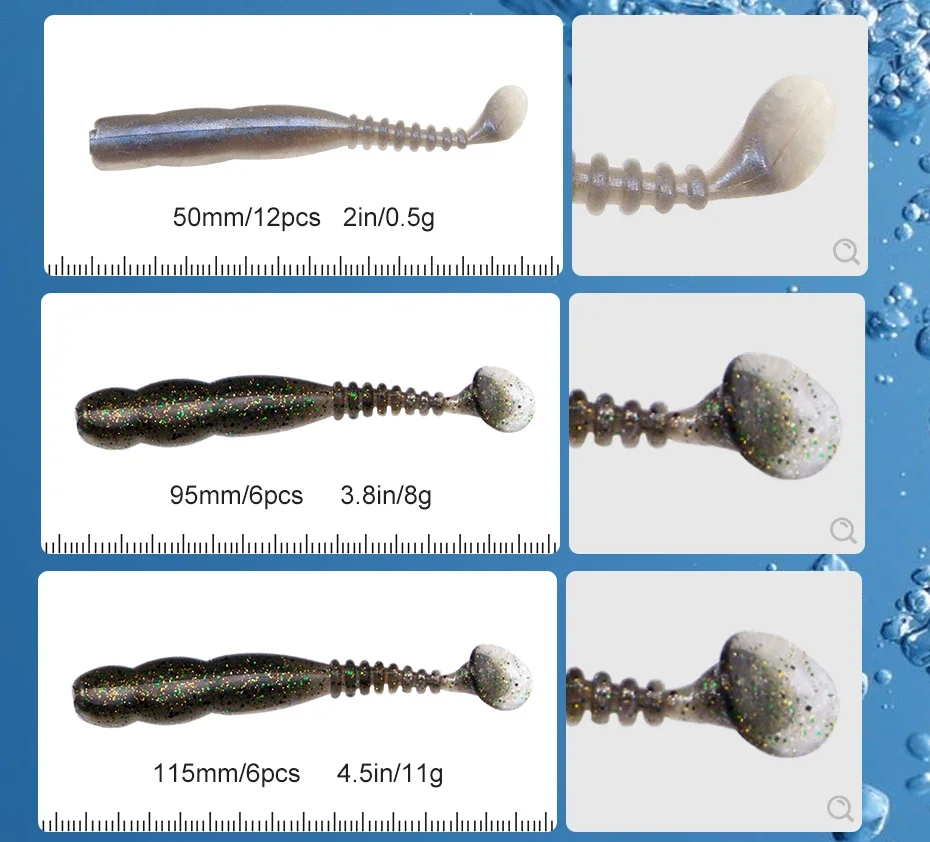 ESFISHING 인공 미끼 낚시 미끼 Rock Viber Shad 50mm 95mm 115mm 150mm Rock Shiner 소프트 미끼 Pesca 파이크 송어 낚시