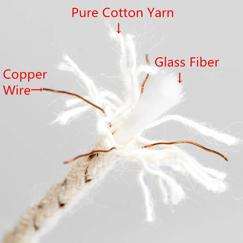 지포 등유 오일 휘발유 라이터용 구리 와이어 코튼 코어 심지, 범용 교체 액세서리, 도매, 10 개, 30 개, 50 개