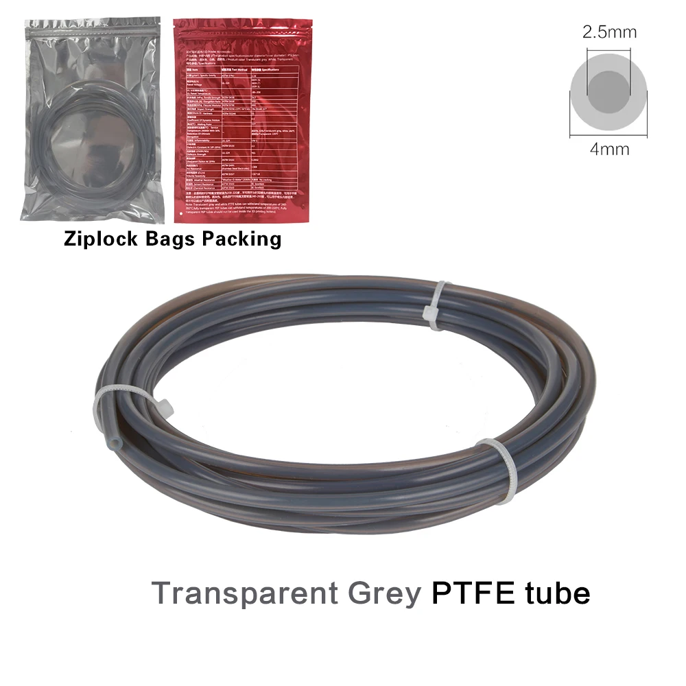 Bambu Lab P1P AMS A1 미니 3D 프린터 PTFE 튜브 테프론토 파이프 보우덴 압출기 1.75mm ID2.5mm OD4mm Bambulab 필라멘트 부품