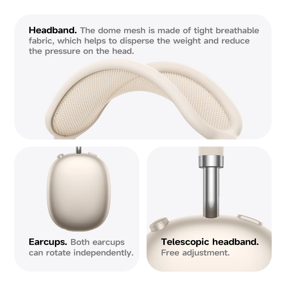 HOCO W65 Plus ANC 소음 감소 Bluetooth 헤드폰 귀 무선 대형 이어폰 Hifi 사운드 스포츠 헤드셋 (버튼 포함)