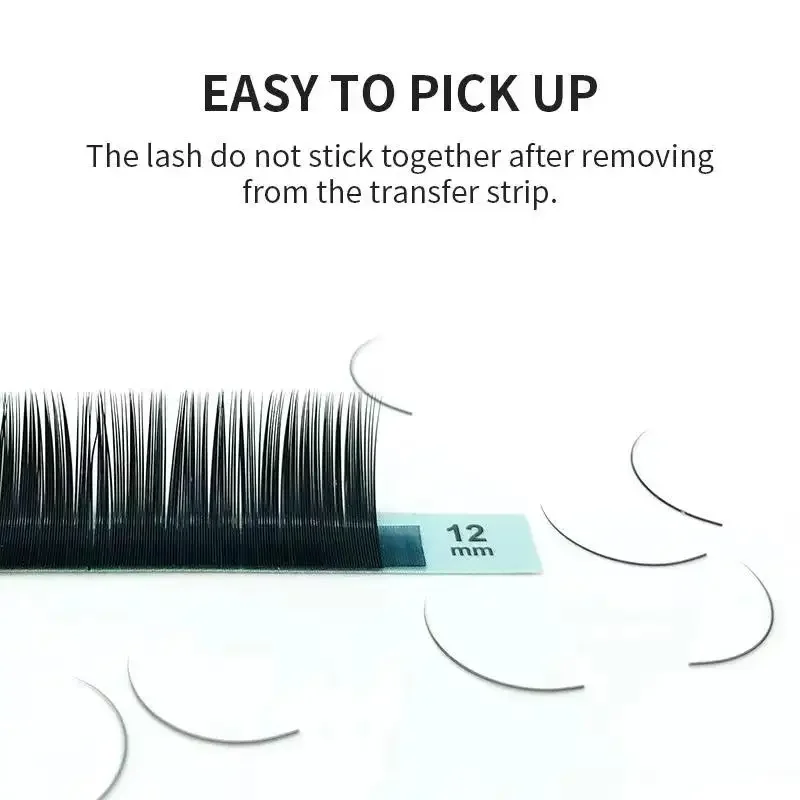 NATUHANA 개인 인조 속눈썹, 천연 PBT 속눈썹 연장, 합성 속눈썹, 화장품 용품, B, C,D, 컬 속눈썹