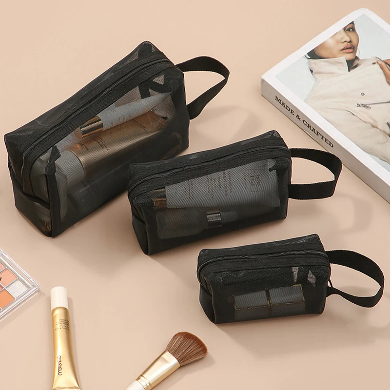 블랙 레이어 여행 화장품 가방 대용량 메쉬 메이크업 가방 메이크업 보관 주머니 여행 세면 용품 화장품 보관 가방 title=블랙 레이어 여행 화장품 가방 대용량 메쉬 메이크업 가방 메이크업 보관 주머니 여행 세면 용품 화장품 보관 가방 