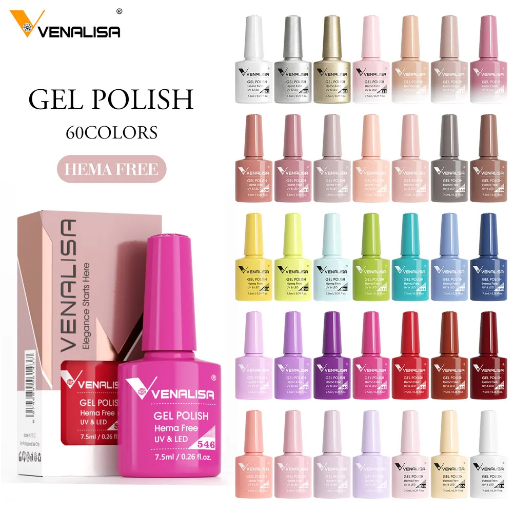 Venalisa HEMA FREE 네일 젤 폴리쉬 글리터 화려한 풀 커버리지 UV LED 프렌치 네일 젤리 핑크 누드 컬렉션 7.5ml title=Venalisa HEMA FREE 네일 젤 폴리쉬 글리터 화려한 풀 커버리지 UV LED 프렌치 네일 젤리 핑크 누드 컬렉션 7.5ml 