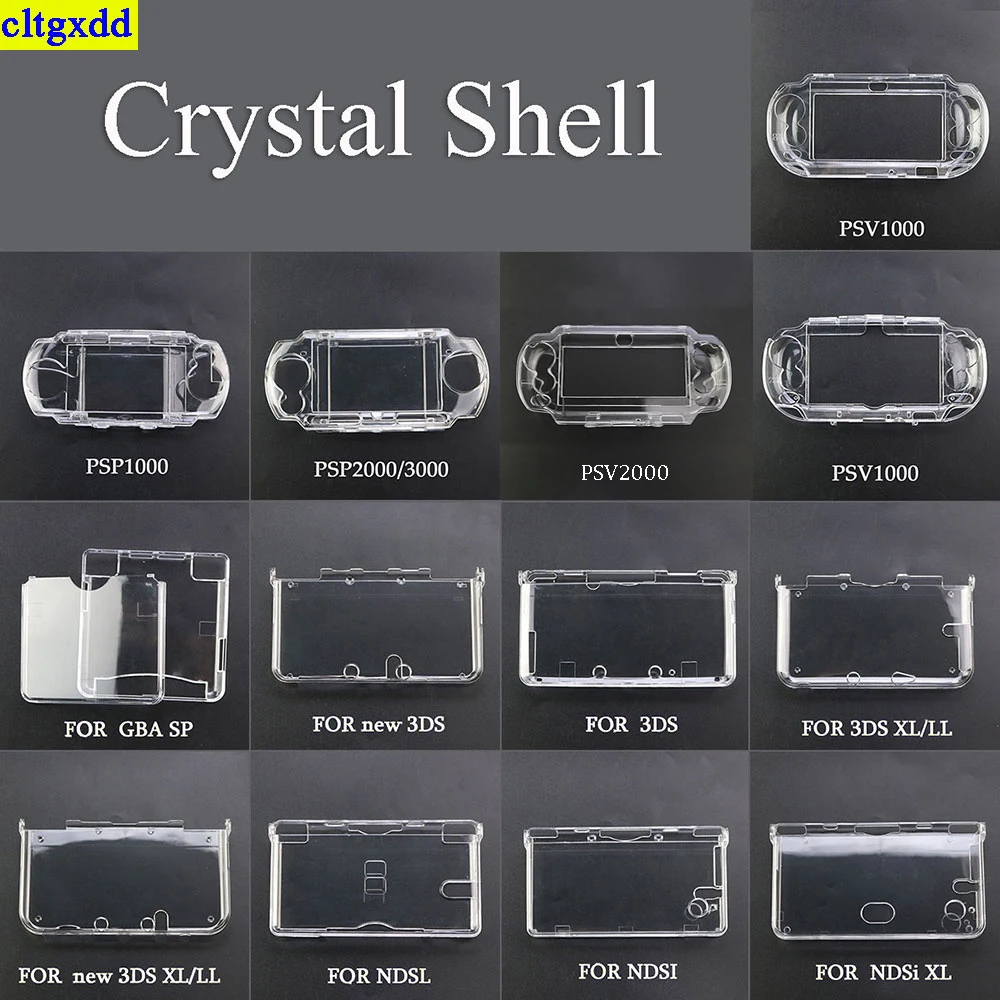 Cltgxdd 플라스틱 투명 크리스탈 보호 하드 케이스 커버, PSP PSV GBA SP NDSL DSI NDSI XL 3DS XL 3DS XLL 콘솔용, 1 개 title=Cltgxdd 플라스틱 투명 크리스탈 보호 하드 케이스 커버, PSP PSV GBA SP NDSL DSI NDSI XL 3DS XL 3DS XLL 콘솔용, 1 개