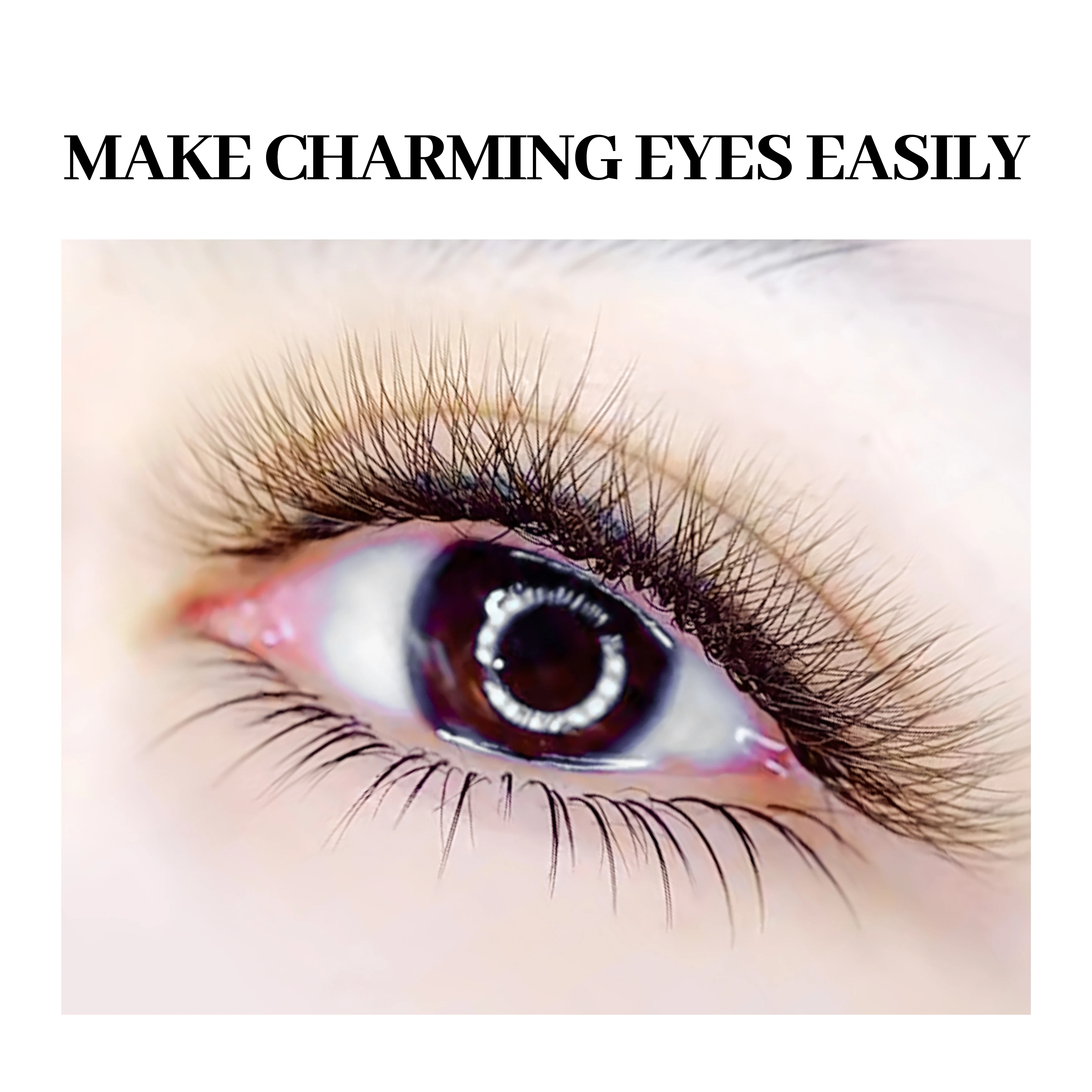 XIUSUZAKI 브라운 4D W 자형 속눈썹 연장 고품질 개별 속눈썹 자동 꽃 미리 만들어진 팬 가짜 속눈썹