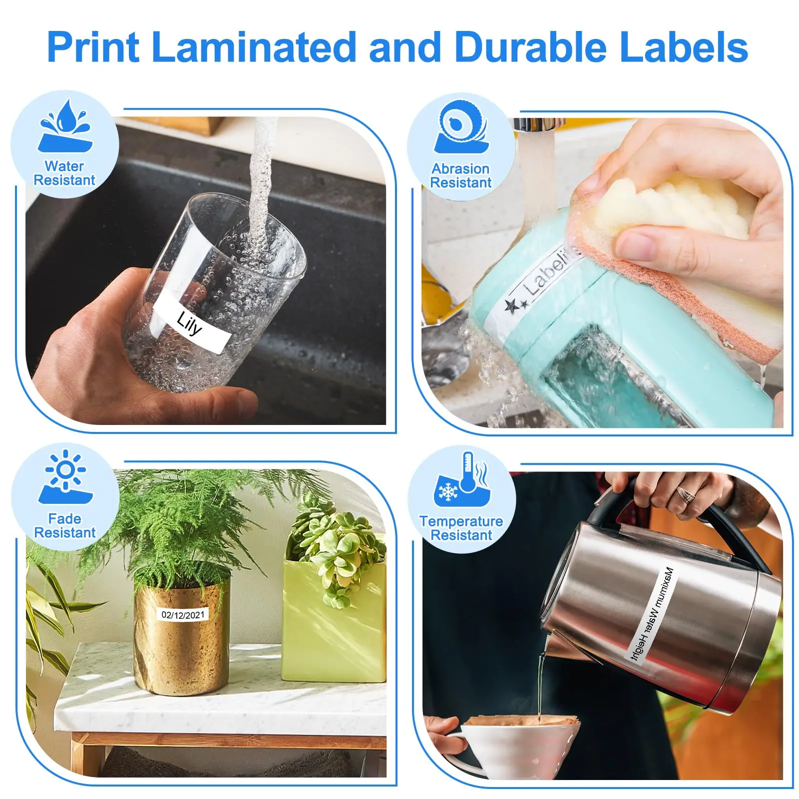 6/9/12/18/24mm 라벨테이프 리본끈 TZE231 TZE241 TZE251 TZE221 화이트 라미네이션 리본 형제 PT-H100/PTD600 호환