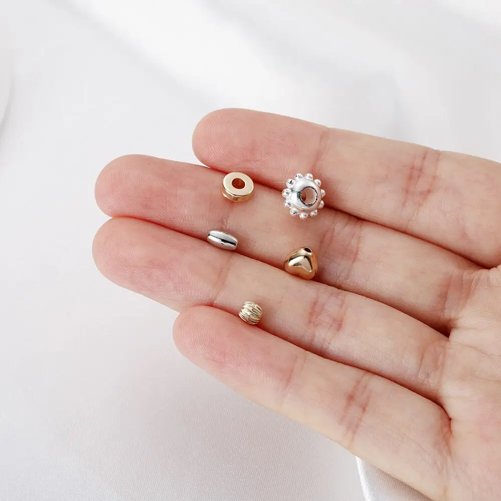 100/200Pcs CCB 구슬 매력 DIY 목걸이 팔찌 쥬얼리에 대 한 불규칙 한 느슨한 스페이서 구슬 용품 액세서리 만들기