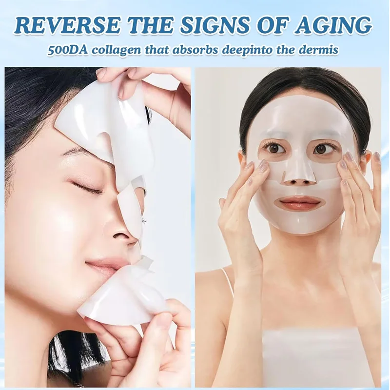 1/3/5/10PCS 바이오 콜라겐 페이스 마스크 안티 링클 페이드 페이스 파인 라인 리프트 펌 스킨 안티 에이징 브라이트 스킨 케어 한국 화장품