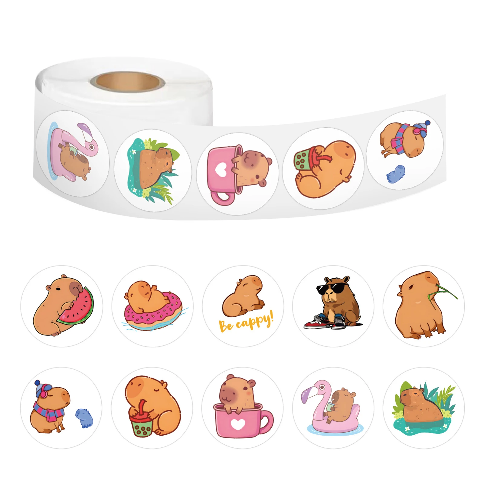100-500pcs 귀여운 통통한 Capybara 만화 갈색 동물 스티커 DIY 스크랩북 전화 보상 인감 라벨 벽 스티커 아이 장난감 title=100-500pcs 귀여운 통통한 Capybara 만화 갈색 동물 스티커 DIY 스크랩북 전화 보상 인감 라벨 벽 스티커 아이 장난감 