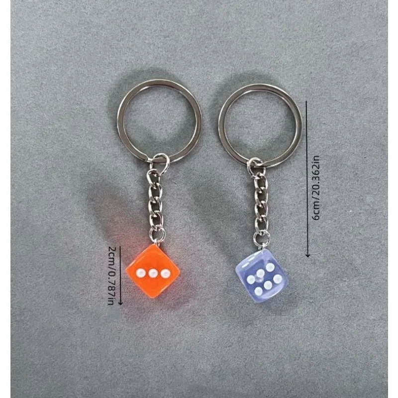 자동차 키 체인에 대 한 크리 에이 티브 작은 액세서리 미니 펜 던 트 배낭 교수형 열쇠 고리 독창성 아크릴 주사위 열쇠 고리 반지 선물