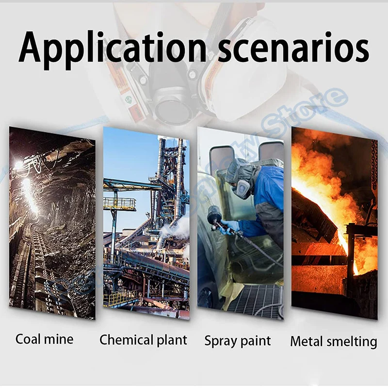 6200 먼지 가스 마스크 안개 방지 안전 고글 검정색 반 얼굴 가스 호흡기 에폭시 수지 페인팅 스프레이 연마 작업 안전