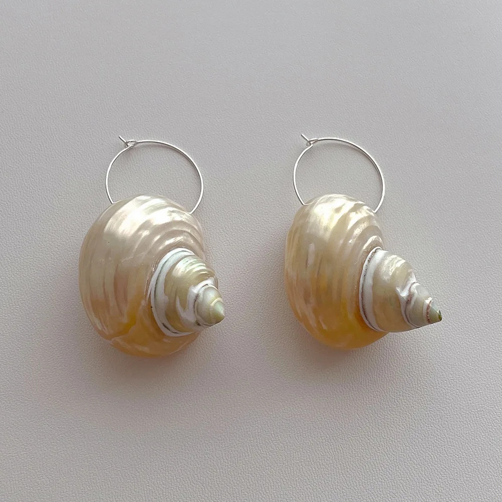 심플한 디자인 감각 자연 반지 나선형 귀걸이 프랑스 복고풍 바로크 과장된 여성 액세서리