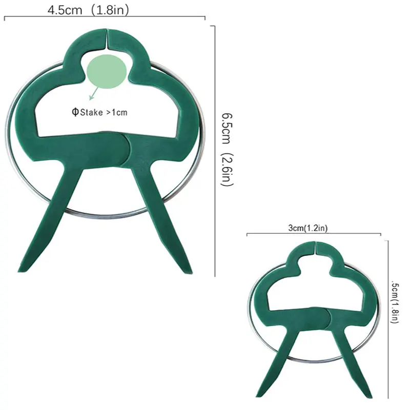 식물 고정 클립 고정 식물을위한 재사용 가능한 정원 온실 브래킷 포도 나무 꽃 모종 토마토 지원 정원 용품