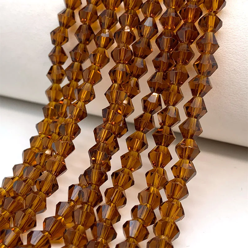 다채로운 오스트리아 크리스탈 더블 콘 비즈, 유리 비즈, 벌크 스페이서 비즈, DIY 바느질 쥬얼리 제작, 도매, 3mm, 4mm, 6mm