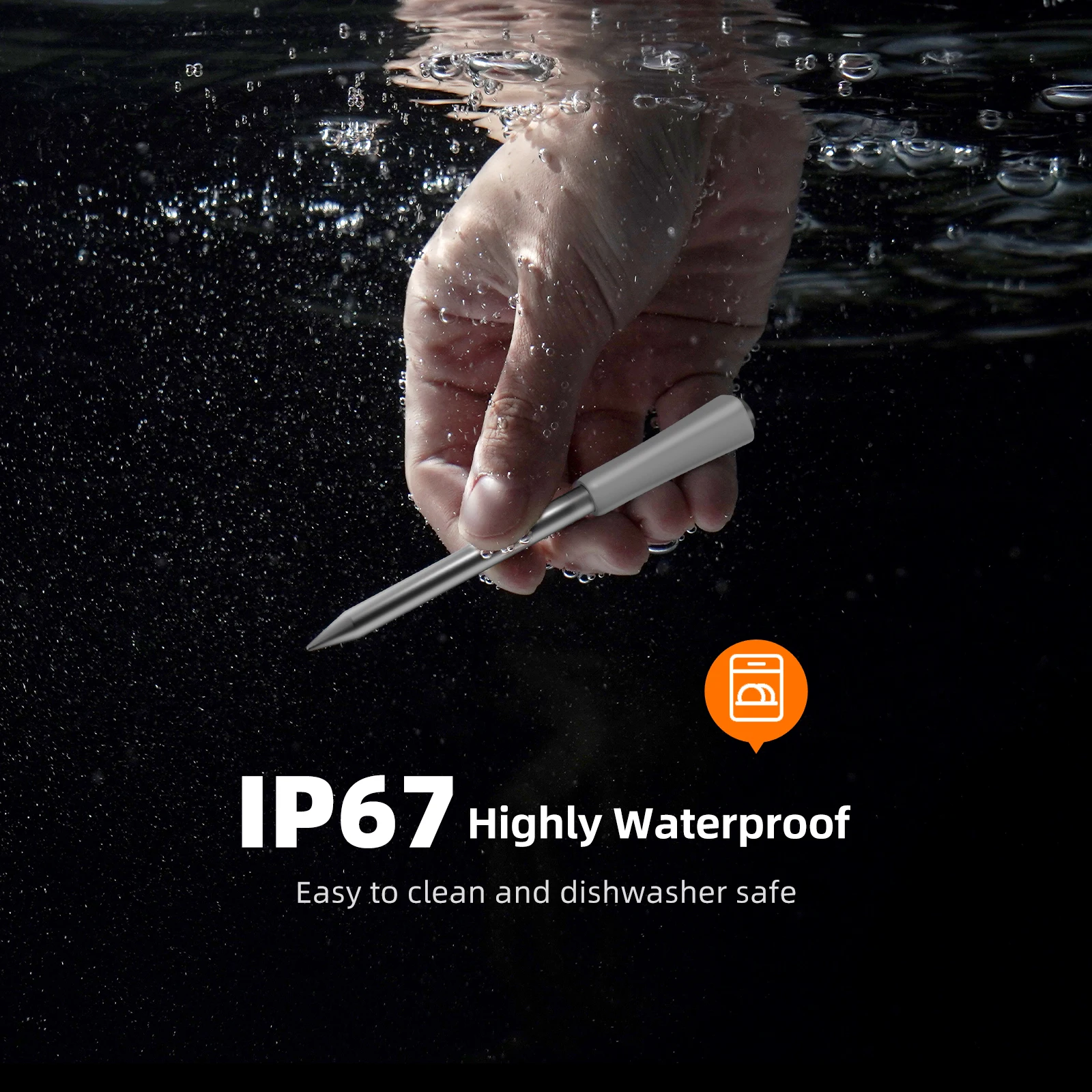 INKBIRD INT-11I-B 미니 무선 고기 온도계, Bluetooth 5.4 1000ft, 1s 응답, IP67, 26개 사전 설정, LED 디스플레이, 바베큐/그릴용