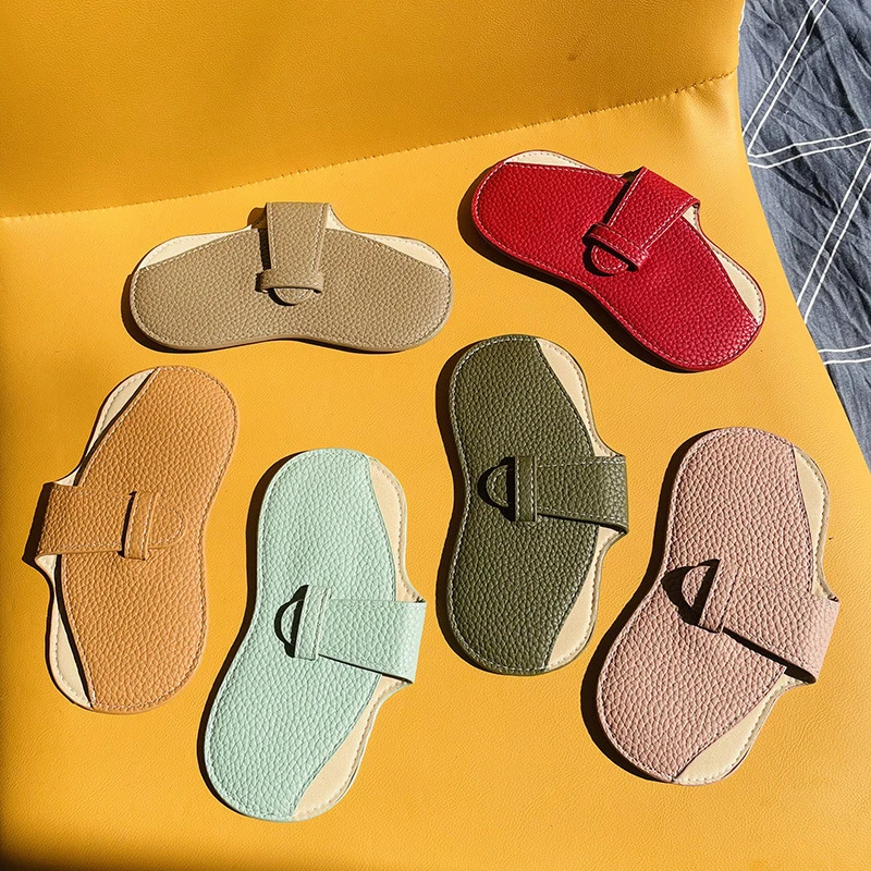 안경 케이스 여성 가죽 부드러운 안경 가방 패션 휴대용 선글라스 상자 가방 액세서리 안경 케이스 선글라스 상자