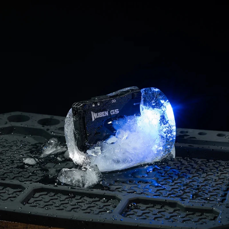 WUBEN G5 EDC 손전등 400루멘 휴대용 포켓 미니 라이트 방수 토치 180 °   실외용 자기 꼬리가 있는 회전 헤드