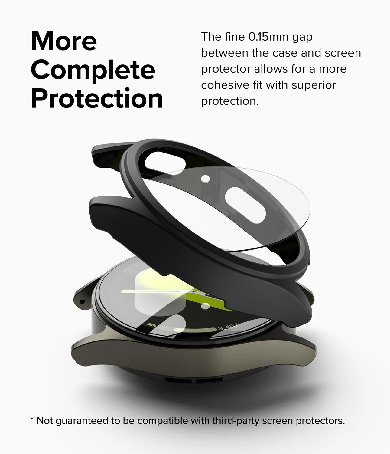 삼성 갤럭시 워치 7 용 유리 및 케이스, 강화 유리 및 하드 PC 보호 범퍼 커버 액세서리 세트, 40mm, 44mm 스크린 보호대