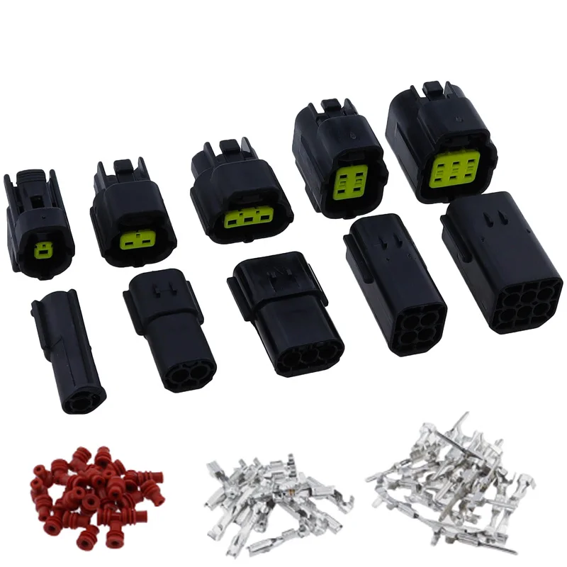 1 2 3 4 6 8 10 12 16 핀 Denso 자동 방수 와이어 커넥터 전기 플러그 자동차 밀폐형 트럭 하네스 소켓 (터미널 포함)