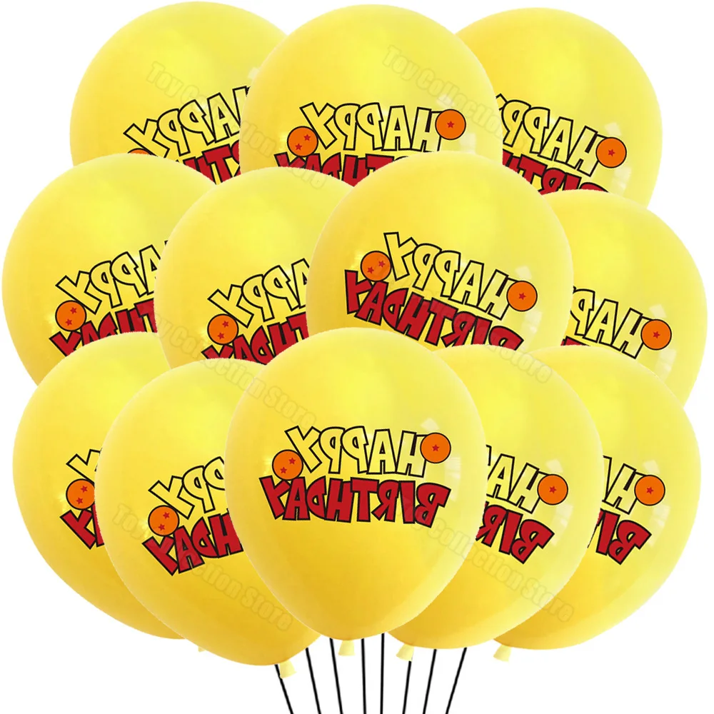 Dragoned Ball Z 12/24/50Pcs 라텍스 Ballon 소년 호의 파티 장식 축제 장난감 선물 파티 용품 기념일 휴일
