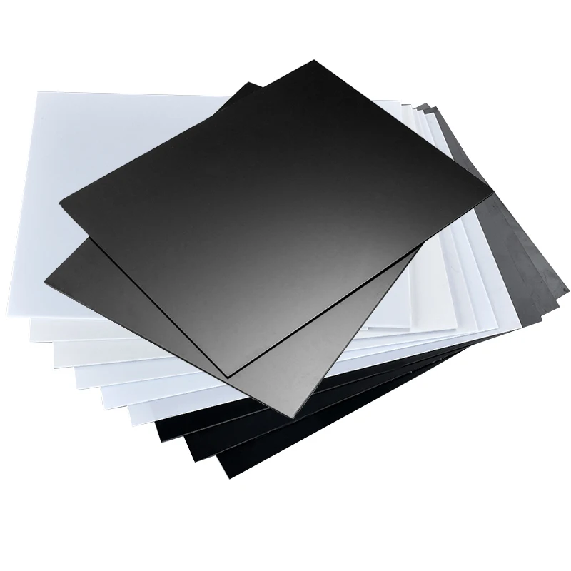 1pcs 화이트/블랙 abs 플라스틱 플레이트 모델 시트 DIY 모델 재료 재료 부품 두께 0.5mm/1mm/1mm/1.5mm/2mm/3mm