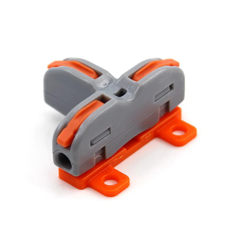 미니 T 레일 타입 와이어 커넥터, 빠른 범용 소형 도체 배선 케이블, 전기 커넥터, 푸시 인 버트 터미널 블록