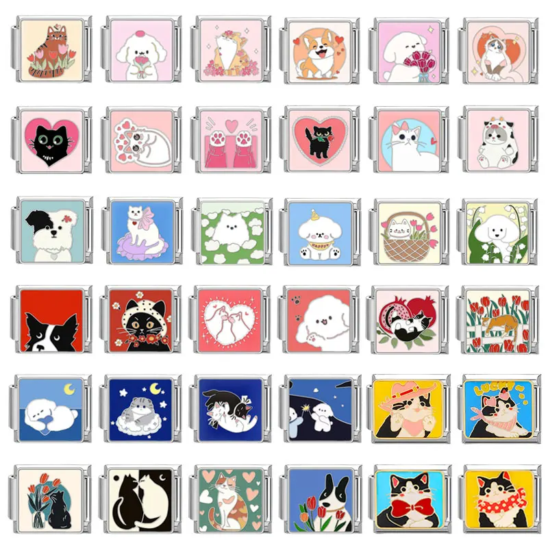 Youvelst 동물 시리즈 매력 강아지 팬더 문어 이탈리아 매력 링크, 맞춤 9mm 스테인레스 스틸 팔찌, DIY 쥬얼리 만들기 title=Youvelst 동물 시리즈 매력 강아지 팬더 문어 이탈리아 매력 링크, 맞춤 9mm 스테인레스 스틸 팔찌, DIY 쥬얼리 만들기