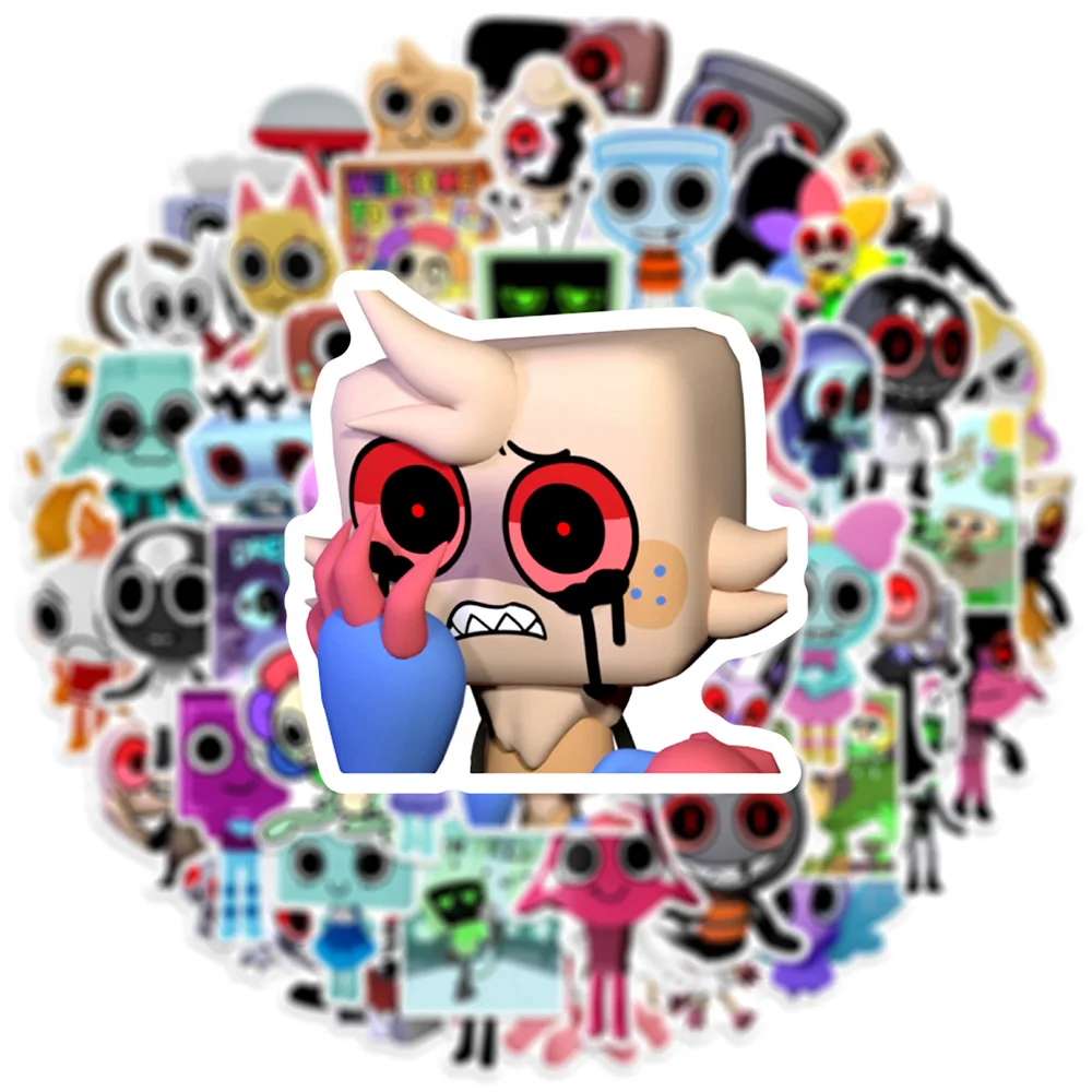 10/30/50PCS 재미 있은 Dandys 세계 만화 스티커 DIY 장식 방수 스케이트 보드 노트북 수하물 노트북 전화 냉장고 데칼