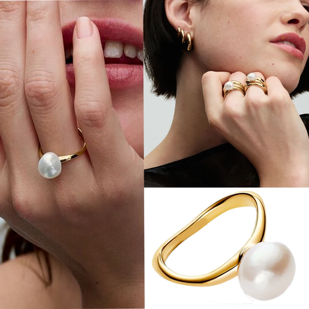 패션 925 스털링 실버 유기적으로 모양의 스태킹 링 & 하트 & 투톤 얽힌 밴드 반지 뜨거운 판매 선물 Jewely