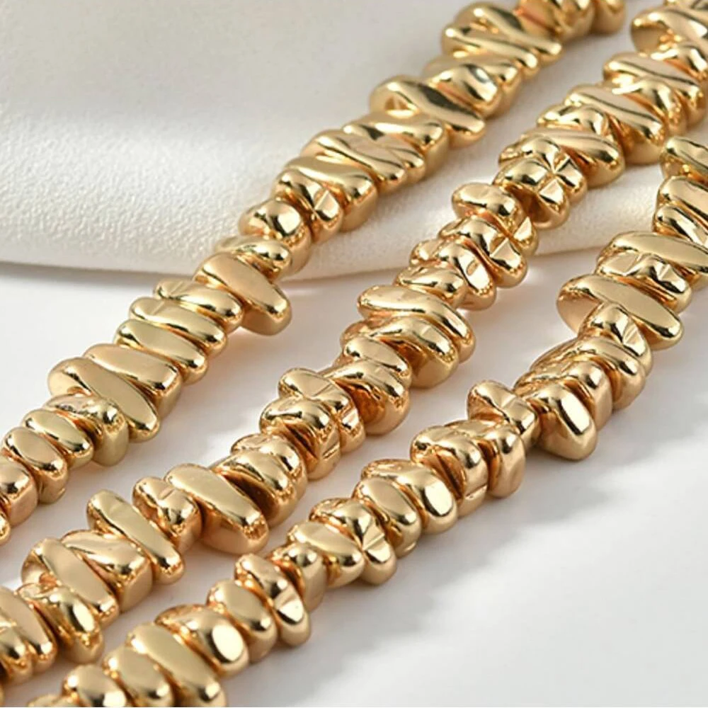 14K 골드 도금 천연 적철광 불규칙한 모양 느슨한 스페이서 비즈 쥬얼리 만들기 DIY 화려한 팔찌 목걸이 귀걸이 title=14K 골드 도금 천연 적철광 불규칙한 모양 느슨한 스페이서 비즈 쥬얼리 만들기 DIY 화려한 팔찌 목걸이 귀걸이