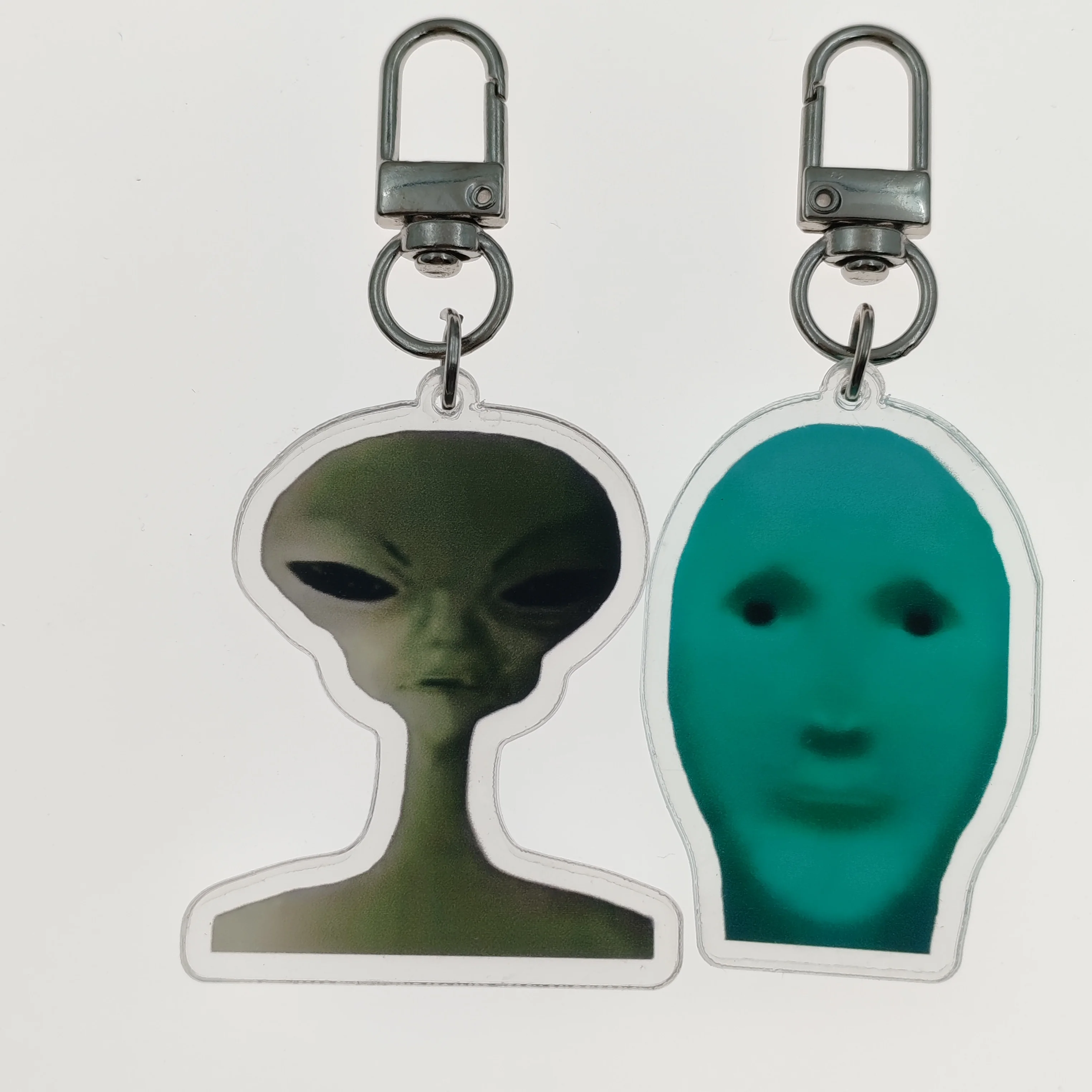 zip zip zap zap zip zip, 외계인 고양이 밈, 외계인 키체인, 녹색 외계인 고양이 재미있는 귀여운 키체인, 배낭 펜던트