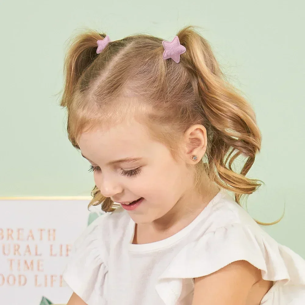 20 개/대 사랑 스타 어린이 헤어 루프 아기 해를 끼치 지 않는 헤어 타올 루프 헤어 로프 만화 포니 테일 브레이드 고무 밴드 키즈 모자를 쓰고 있죠