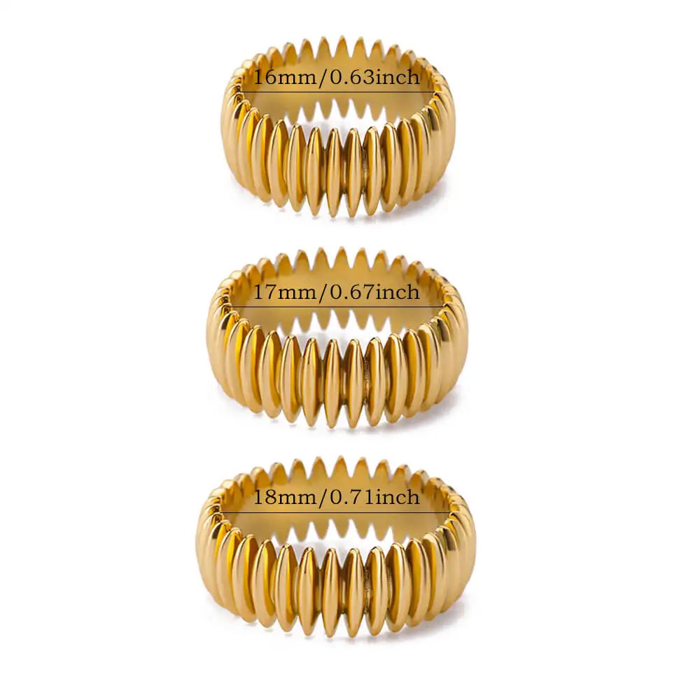 여성을위한 스테인레스 스틸 크리 에이 티브 기하학 반지 남성 부드러운 반지 결혼식 절묘한 보석 선물 2024 열기