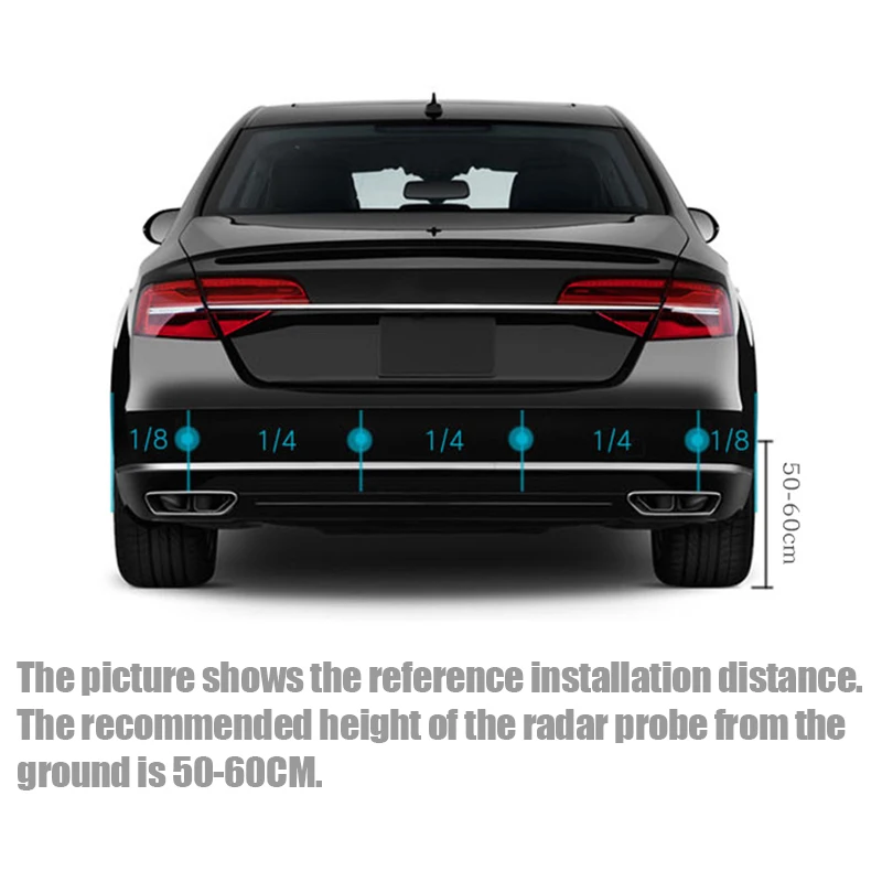 차량용 LED 주차 센서 키트, 레이더 4 개 포함, 정확한 디지털 디스플레이, 장애물 거리 알람 파크트로닉 키트, 대부분의 차량에 적합