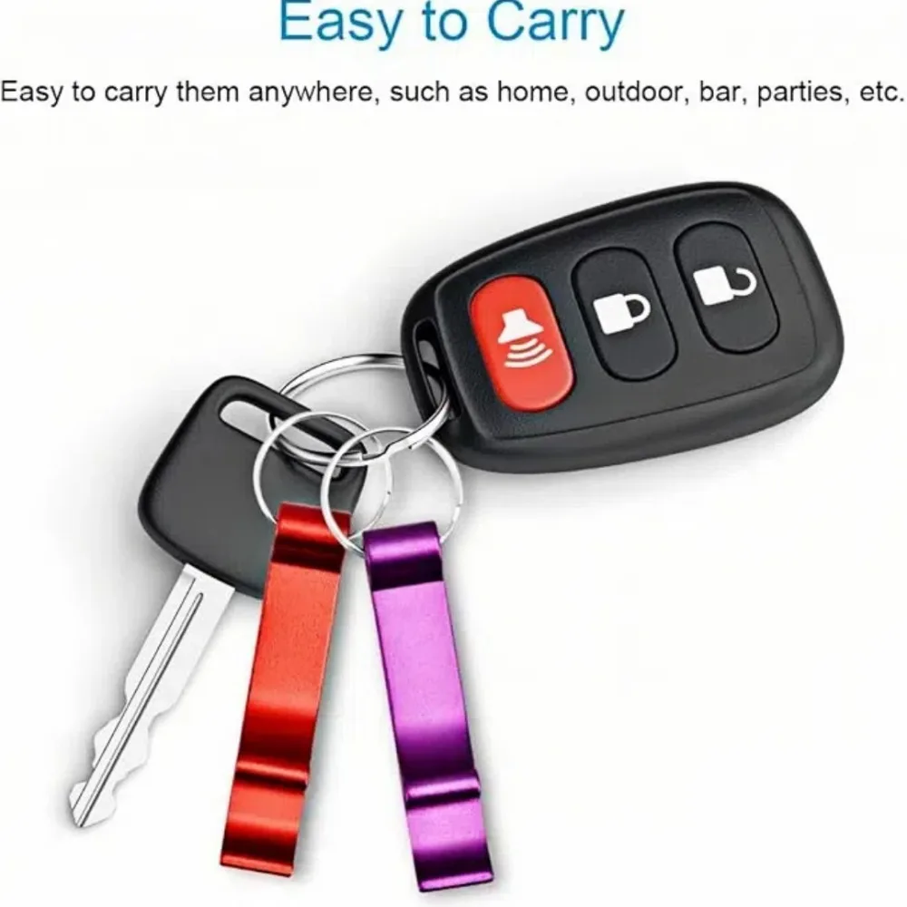 5PCSCustom 로고 이름 병따개 맥주 키 체인 열쇠 고리 다기능 레이저 조각 열쇠 고리 체인 바 광고 멀티 컬러 선물