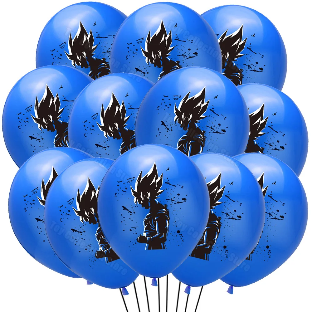 Dragoned Ball Z 12/24/50Pcs 라텍스 Ballon 소년 호의 파티 장식 축제 장난감 선물 파티 용품 기념일 휴일