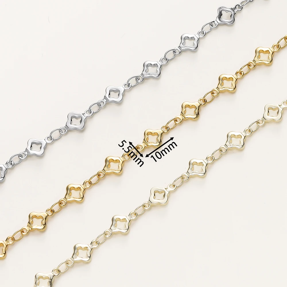 1 미터/팩 5.5MM 14/18K 골드 도금 황동 마름모 체인 쥬얼리 만들기 목걸이 팔찌 체인 쥬얼리 만들기 용품