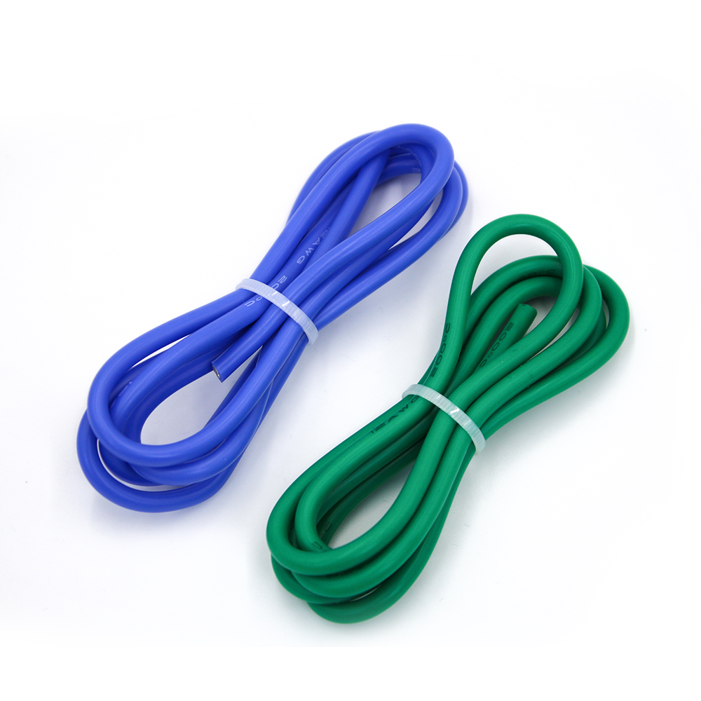 10 미터 와이어 실리콘 12 14 16 18 20 22 24 26 28 30 AWG 5m 빨간색 및 5m 검정색 고품질 컬러 케이블