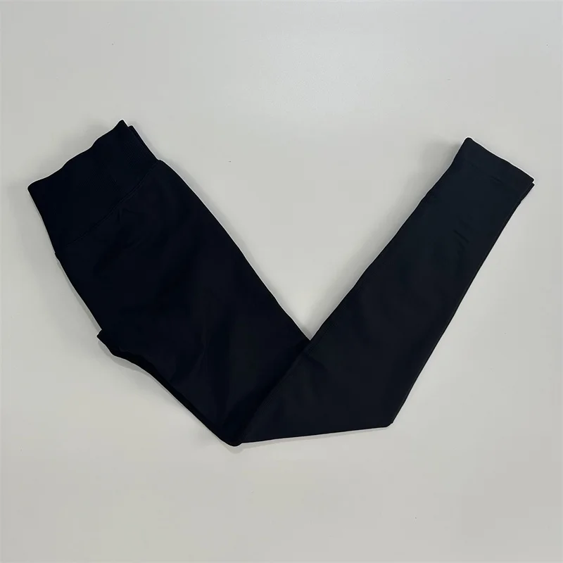 노로고 레깅스 여성 로우 리브드 밴드 스크런치 엉덩이 심리스 요가 팬츠 짐 레깅스 피트니스 땀 흡수 스트레치 운동 타이즈