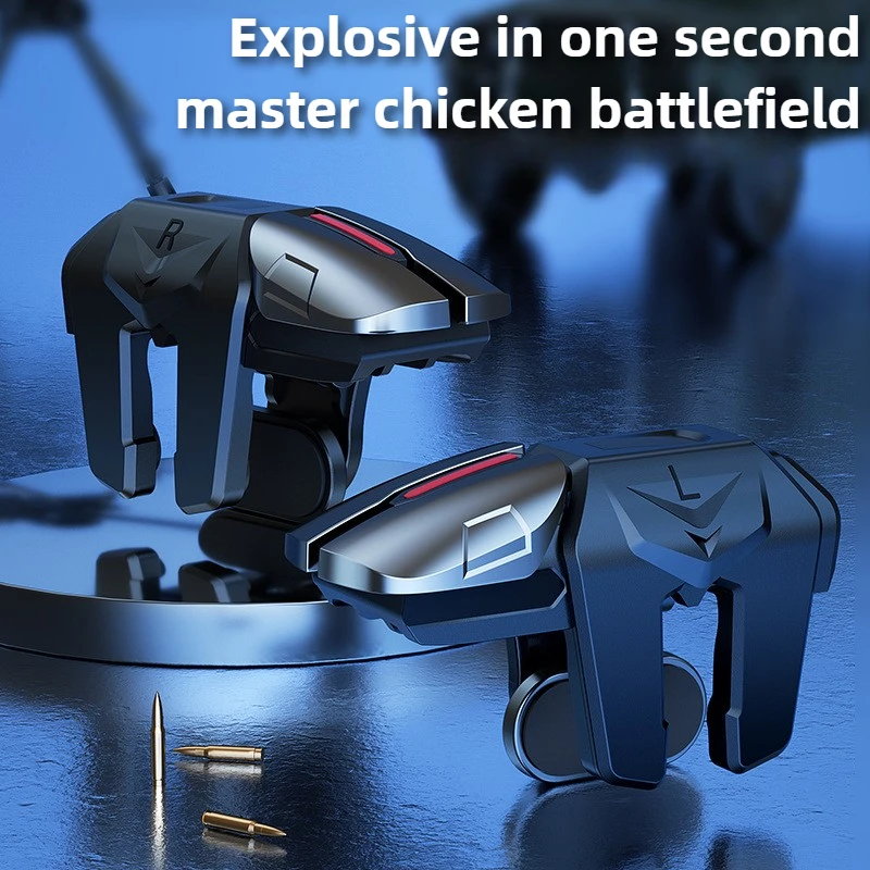 G21 PUBG 용 6 개의 손가락 휴대 전화 게임 트리거 IOS 안드로이드 범용 게임 패드 조이스틱 용 L1 R1 ABS 키 버튼