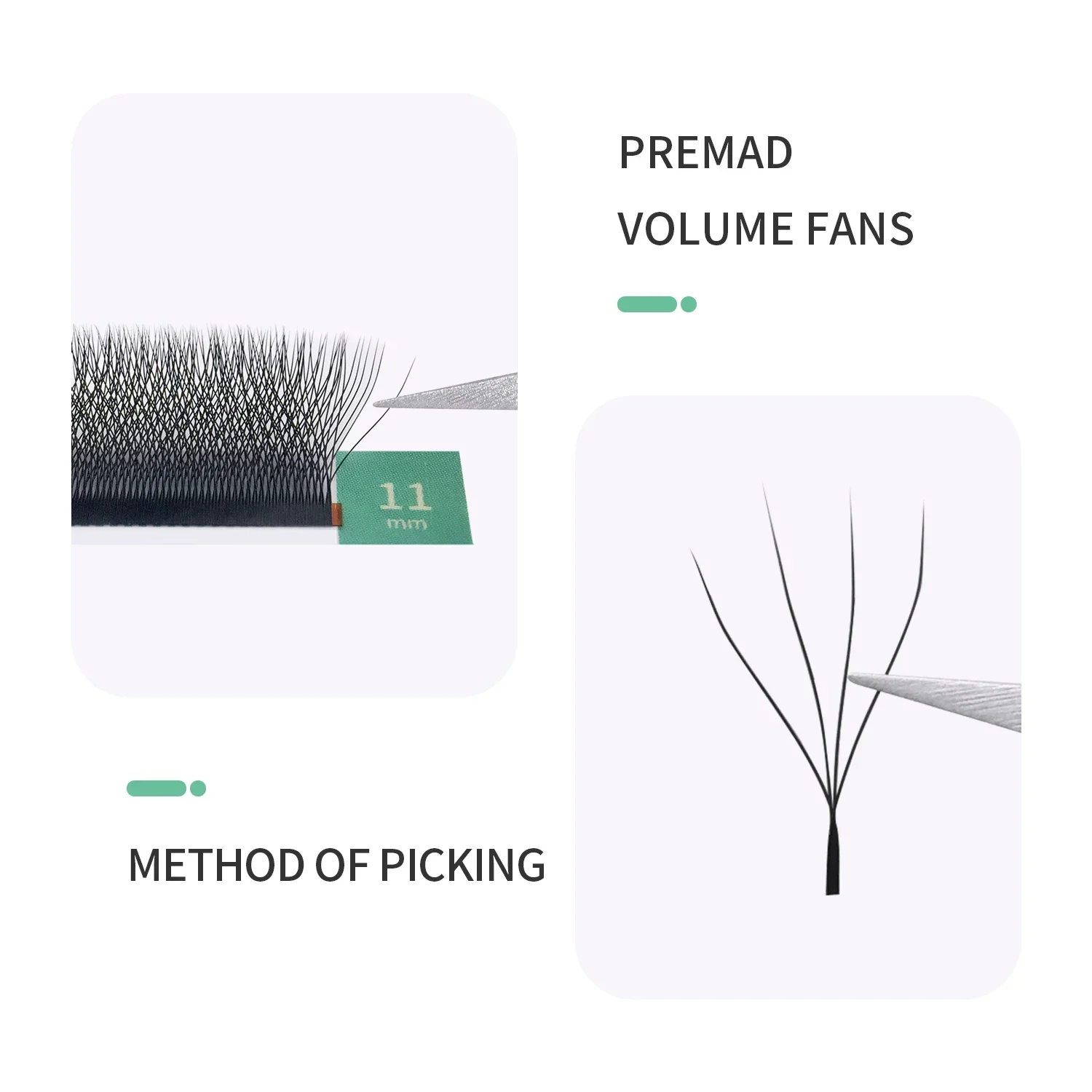 GLAMLASH 4D5D W 모양의 속눈썹 연장 미리 만들어진 볼륨 팬 W 스타일 속눈썹 가짜 밍크 소프트 이지 패닝 자연 속눈썹