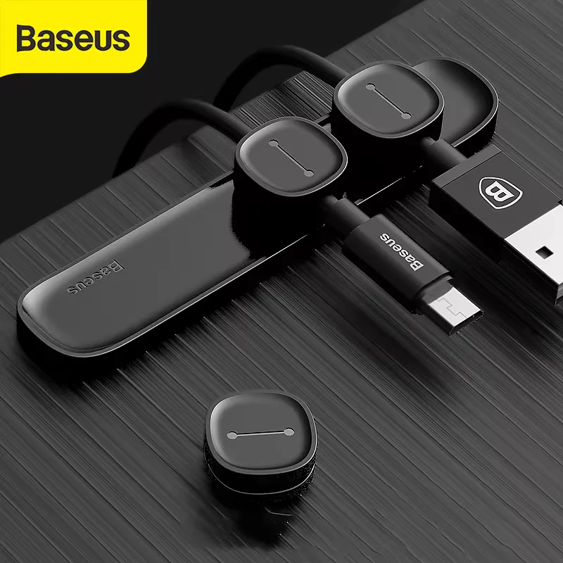 Baseus 마그네틱 보호 케이블 클립, 데스크탑 깔끔한 케이블 정리 도구, USB 충전기 케이블 홀더, 케이블 관리 title=Baseus 마그네틱 보호 케이블 클립, 데스크탑 깔끔한 케이블 정리 도구, USB 충전기 케이블 홀더, 케이블 관리 