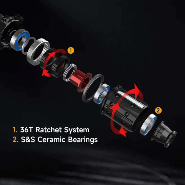 ELITEWHEELS SLR 자갈 탄소 휠셋 래칫 시스템 36T 디스크 브레이크 사이클로크로스 700C 휠 센터 잠금 장치 SHIMAN0 XDR 허브 35x32mm