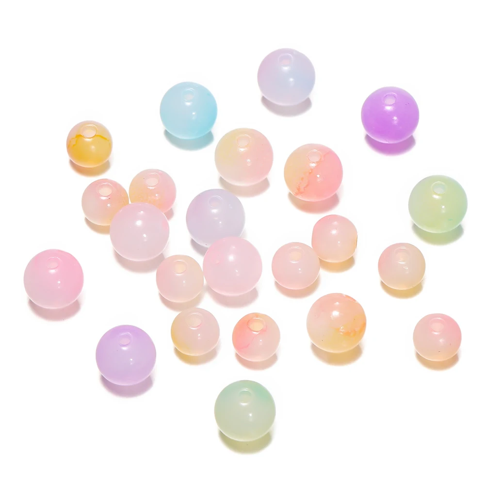 DIY 수제 목걸이 팔찌 쥬얼리 제작 액세서리용 라운드 루즈 스페이서 비즈, 다채로운 아크릴 비즈, 로트 당 50 개, 8mm, 10mm title=DIY 수제 목걸이 팔찌 쥬얼리 제작 액세서리용 라운드 루즈 스페이서 비즈, 다채로운 아크릴 비즈, 로트 당 50 개, 8mm, 10mm 